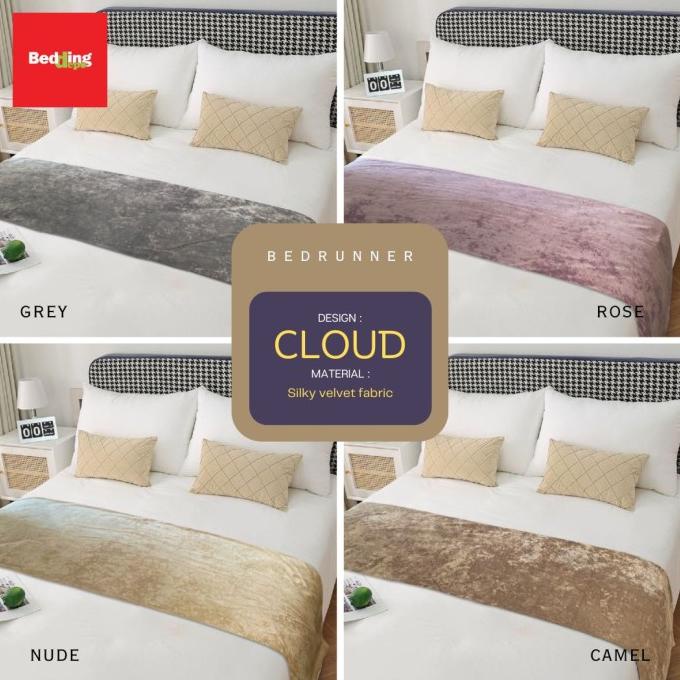 Bedding Depo - Bed Runner Hotel Motif Cloud