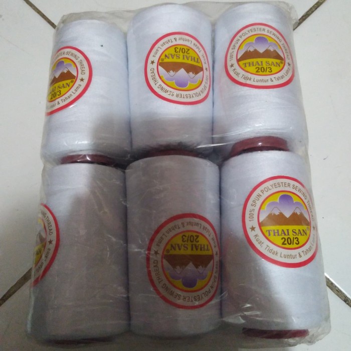 

BENANG JAHIT THAI SAN 20/3 WARNA PUTIH