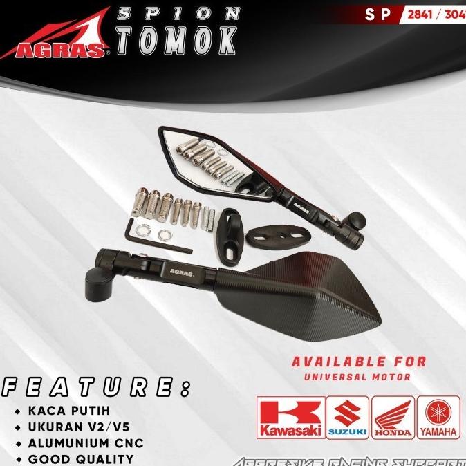 Spion TOMOK V2 V5 AGRAS Alumunium CNC Universal Motor