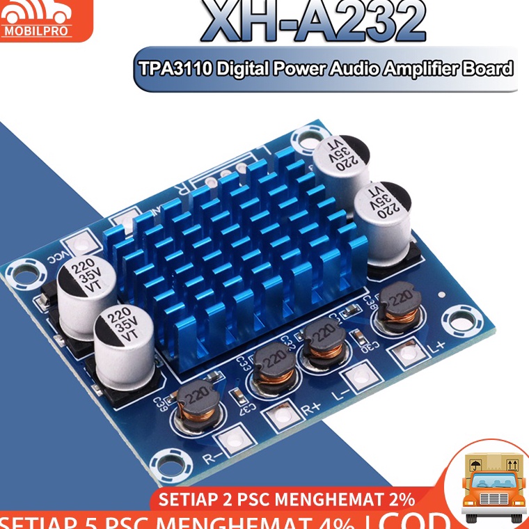 Pasti Murah Yhf TPA3110 XH-A232 POWER AMPLIFIER CLASS D 30W+30W 2.0 Digital Audio Power Amplifier Bo