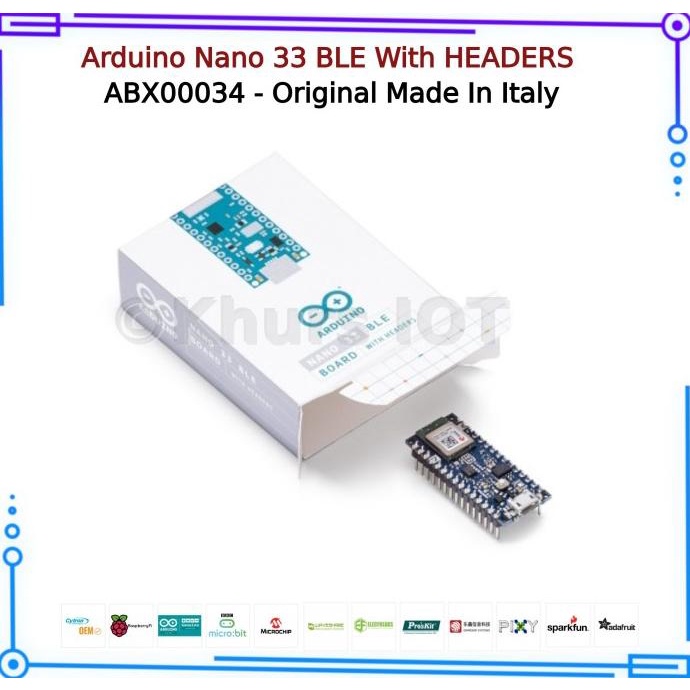 Arduino Nano 33 BLE With HEADERS ABX00034 - Original Made In Italy