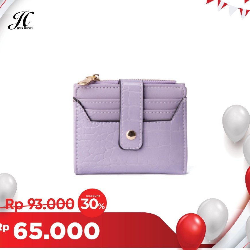 (0E-㊚C☞] JIMS HONEY GENIE WALLET dompet lipat croco wanita kecil mini import korea fashion - supeer.
