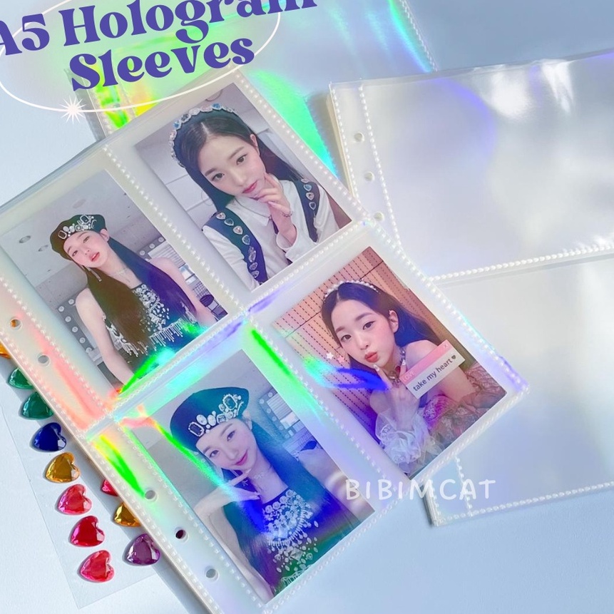 

(15㊖/E㊚S> (A5 Size) Hologram Sleeve Binder A5 6 Ring (1 SET 10 lembar)top.produks.