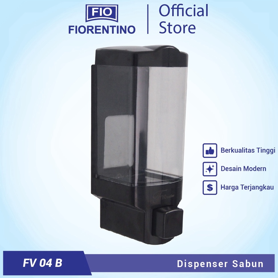 fJ Fiorentino Dispenser Sabun / Tempat Sabun Cair Hitam FV04B ✹ ★★★★★