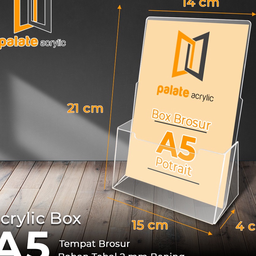 

[S☀I♫/D) RAK / TEMPAT BROSUR BROCHURE ACRYLIC / AKRILIK BROSUR BOX A5 /amanahh..
