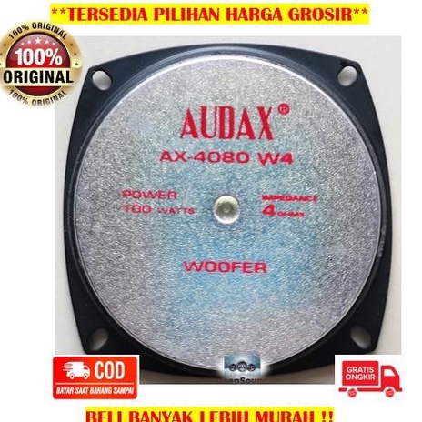 ・ al AUDAX Speaker 4 Inch 100 Watt AX-4080 MAGNET BESAR Woofer ASLI Diskon￣
