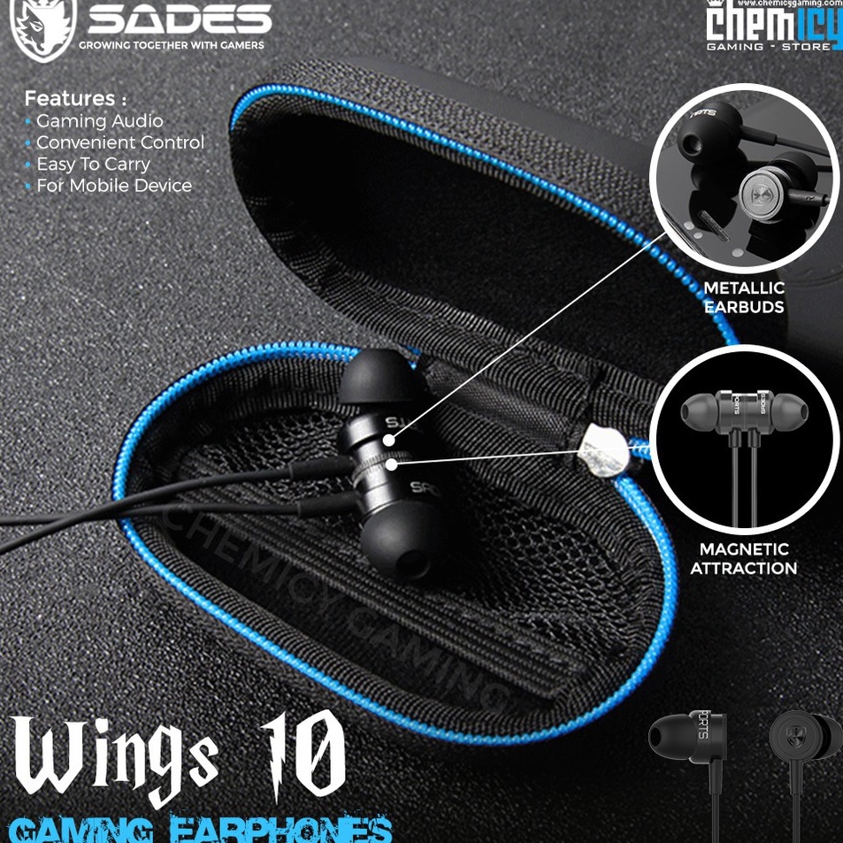❅Bzs Sades WINGS 10 / WINGS10 / WING 10 / WING10 Gaming Earphones Original y Paling Dicari ★★.