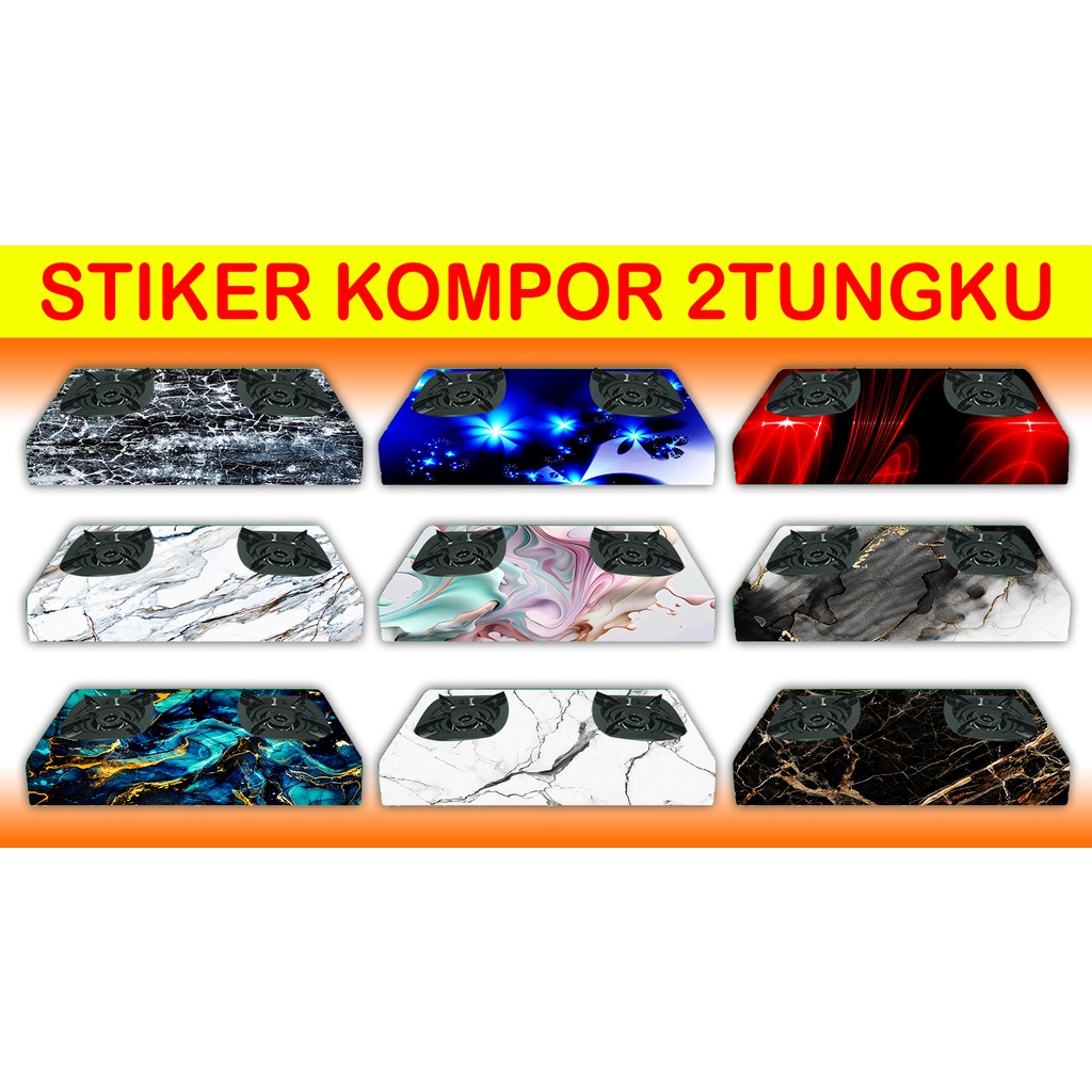 STIKER KOMPOR 1TUNGKU & 2TUNGKU MOTIF GRANIT
