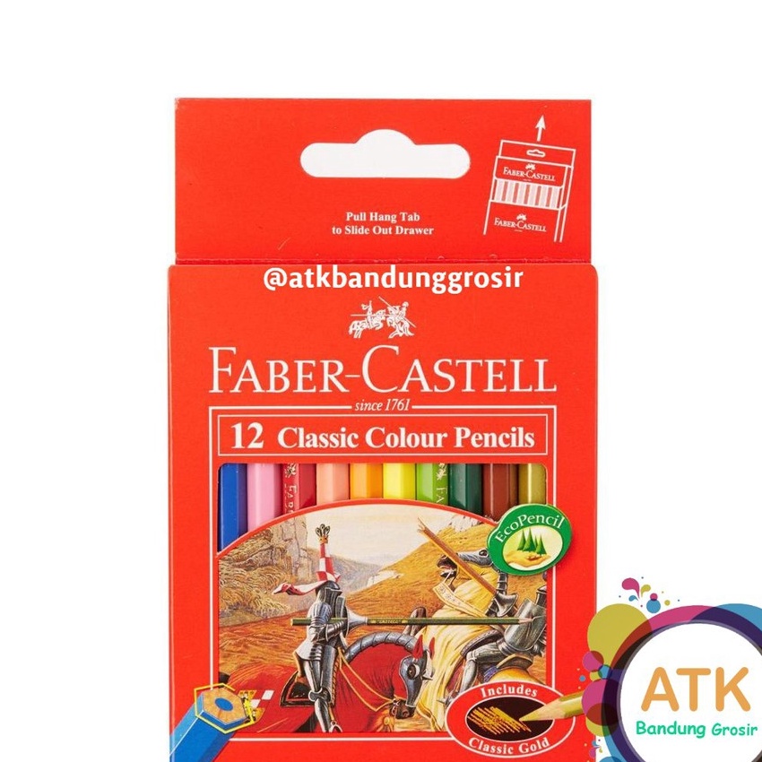 

(R-㊠Q✯O] Pensil Warna Faber Castell Classic Colour Pencils 12 Short Pendek /muurah.!