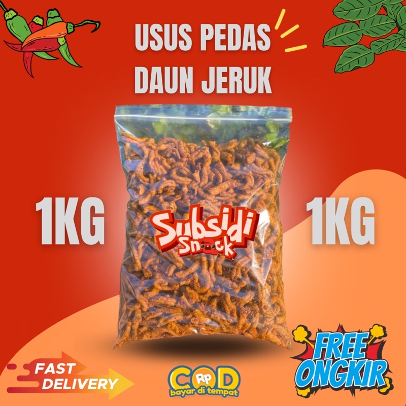 

KRIPIK USUS PEDAS DAUN JERUK 1KG PREMIUM VIRALLLL!!!!