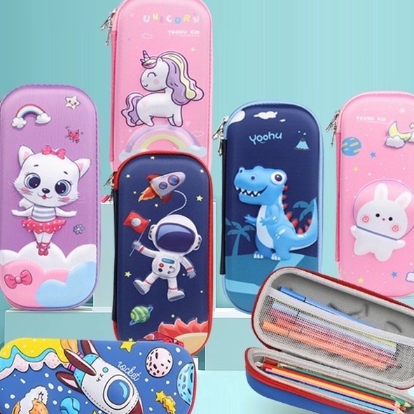 

[7✓I❤/D) [AGS] Tempat Pensil Anak Sekolah 3D Bahan Eva Anti air /amanaah.!!