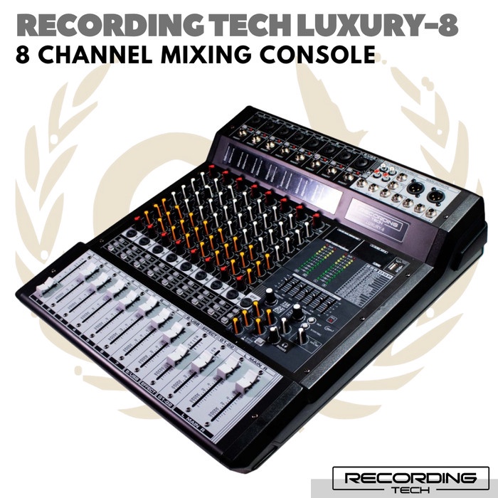 Recording Tech Luxury 8 Mixing Console Audio Mixer 8 Channel Luxury8
