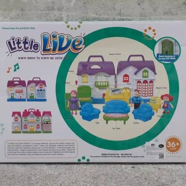 Mainan Little Live Rumah Rumahan Mini Anak Perempuan Edukatif Barbie