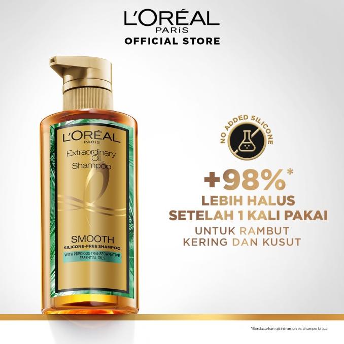 Murah L'Oreal Paris Extraordinary Oil Premium Shampoo Smooth - 440Ml