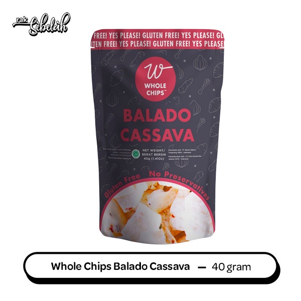 

Whole Chips Balado Cassava 40Gr - Keripik Singkong Sehat No Msg