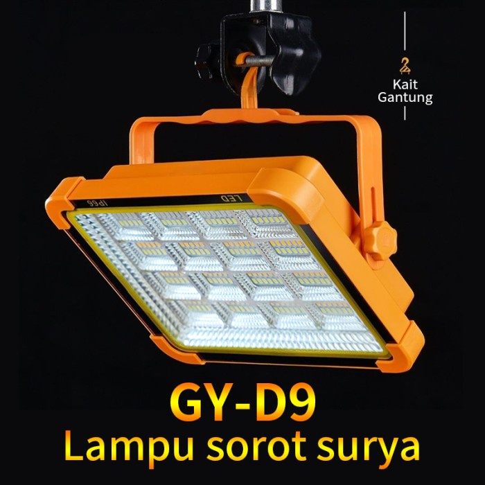 Terlaris Lampu Emergency Led Multifungsi Power Bank Solar Cell Ip66 Lampu Sorot