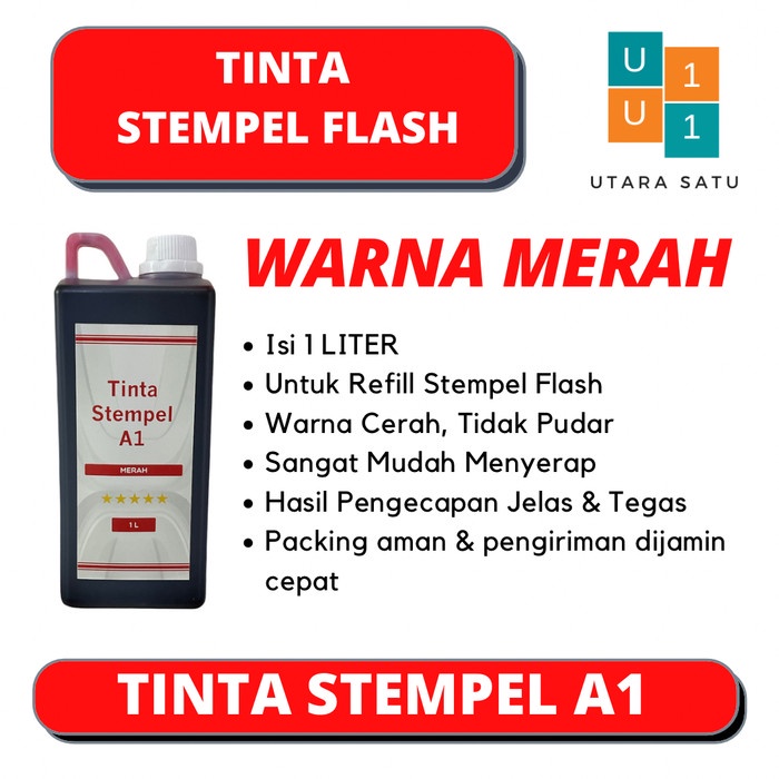 

Bestseller Tinta Stempel Flash Warna Merah 1 Liter