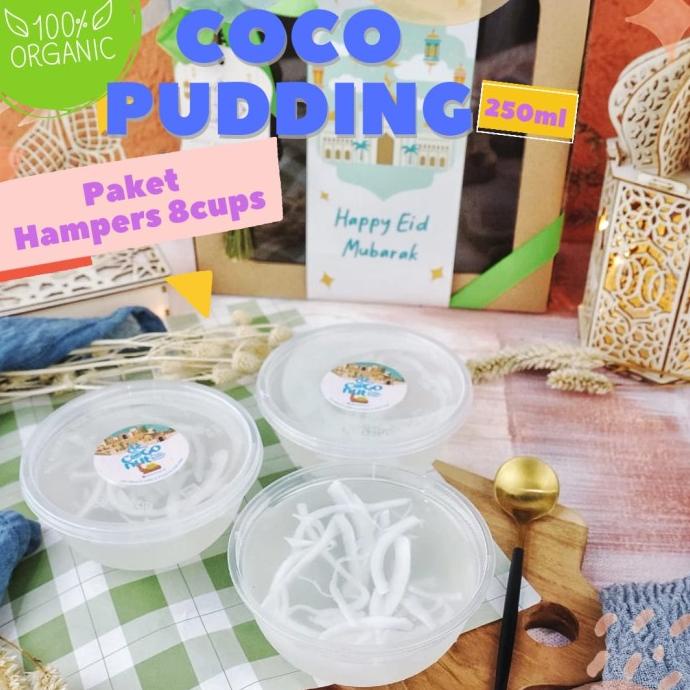 

Paket Hampers Coco Pudding,8 cups Coconut Pudding/Pudding Kelapa@200ml