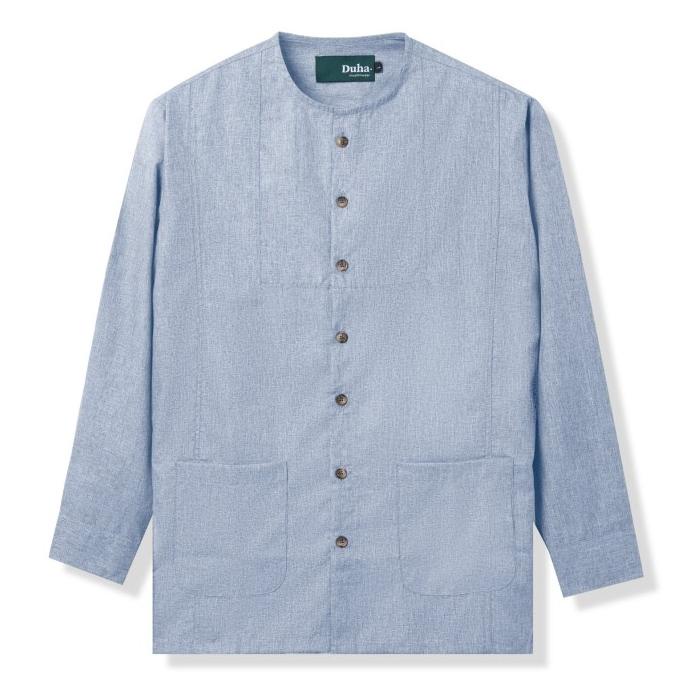 Baju Muslim Duha Muslimwear - Rayyan Shirt - Soft Blue