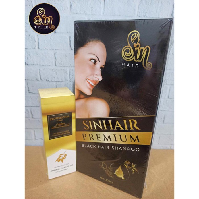 Sin Hair Shampoo Original + Hair Spray Serum Sin Hair Original