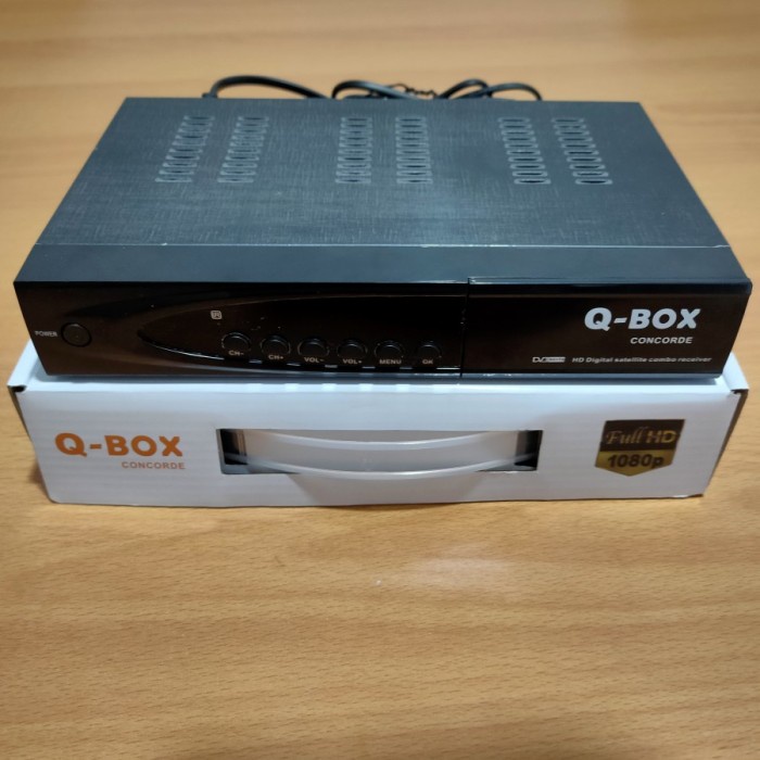 Q-Box Set Top Box Digital Combo DVB S2 + T2 Super HD Bisa Parabola ready