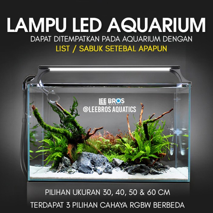 Lampu Aquarium RGBW / LED Aquarium / Lampu Akuarium 30cm 40cm 60cm