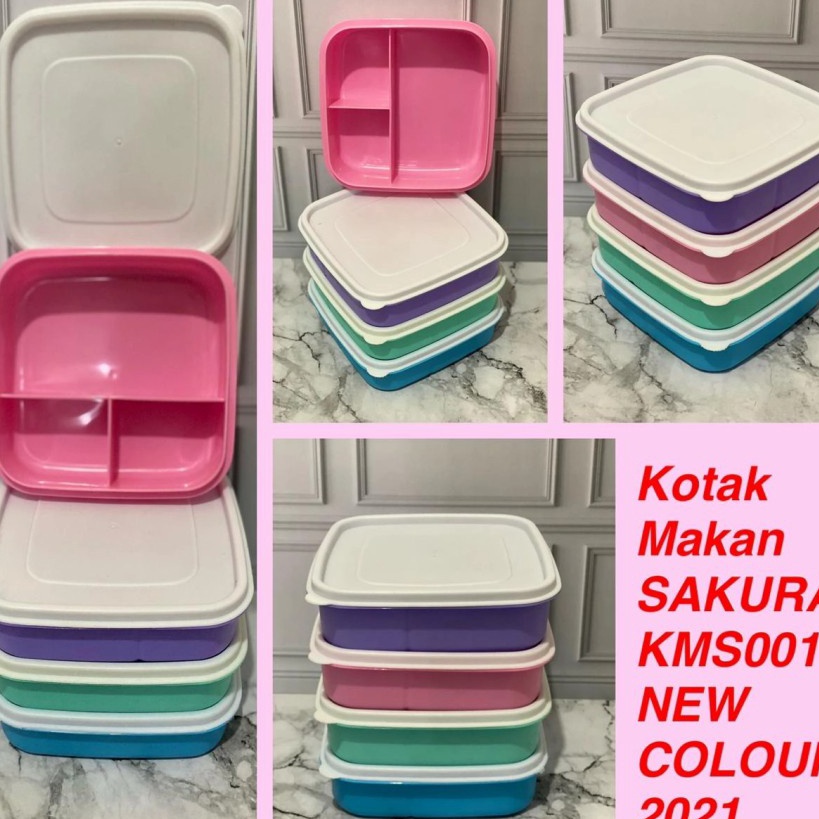 ➧✾ Lunch Box Sakura - Tempat Makan Anak - Kotak Makan - Catering Box Ready Stock