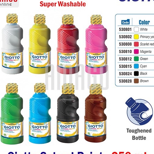 

(SY❤.R♫] GIOTTO SCHOOL PAINT - SATUAN - 250 ml - PILIH WARNAbanyak diiminati..
