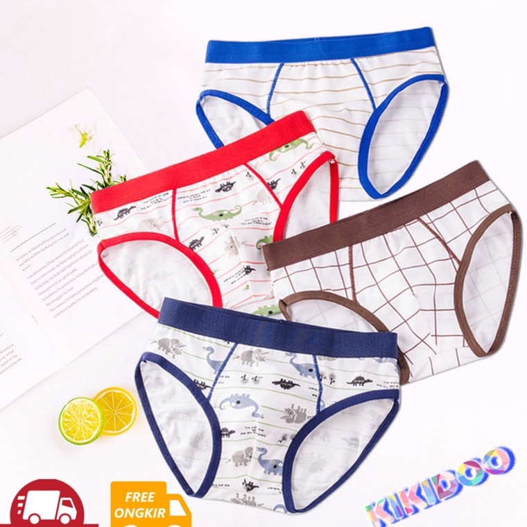 JKMG3591  Kikidoo Celana Dalam Sempak Anak Cowok Katun Cd Anak Laki Laki Katun Premium Brief BAL39