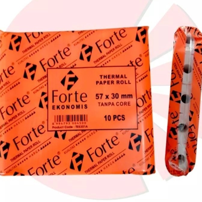 

[ご/CH❦T) Kertas Thermal Forte 57x30 / 58x30 (10 Roll) Economies kertas struk kasir Edc / paliing.laris..