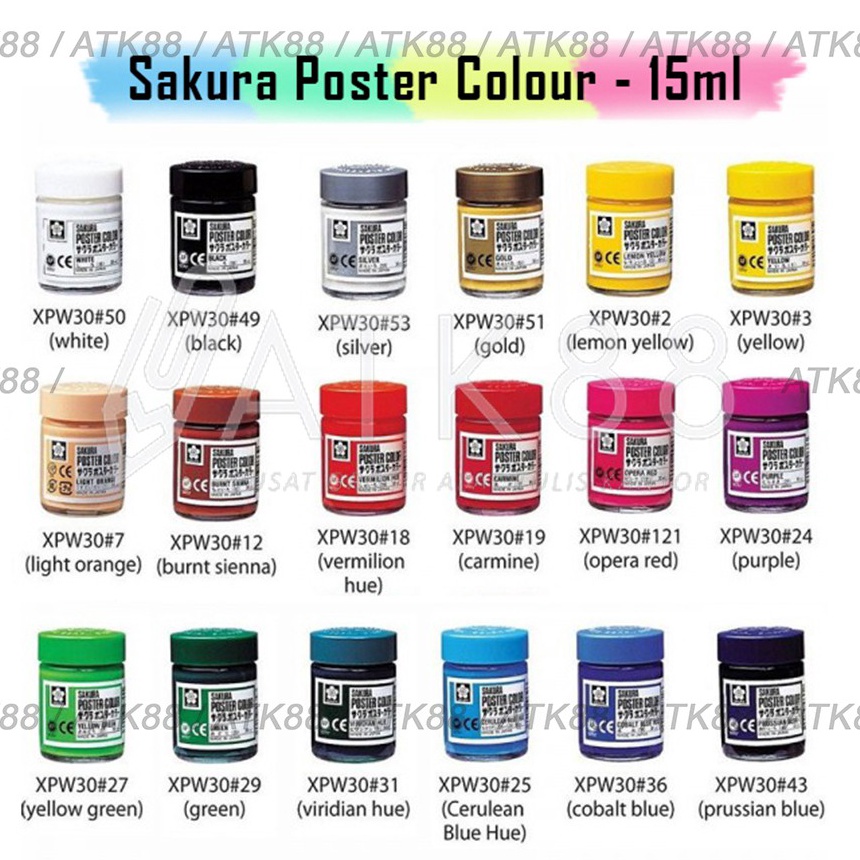 

[3X✓-D»] Sakura Poster Colour / Cat Poster 15ml ( Warna Umum)/ siap.dikirim.!!