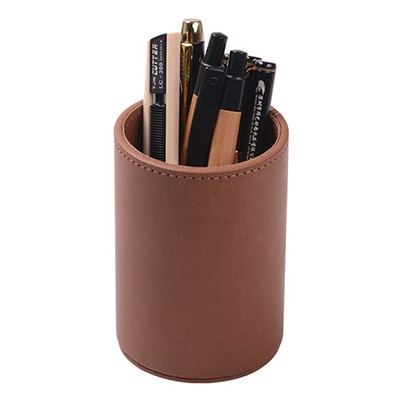 

New Holder Pen Leather Silinder / Kotak Tempat Pensil Alat Tulis Kantor _.