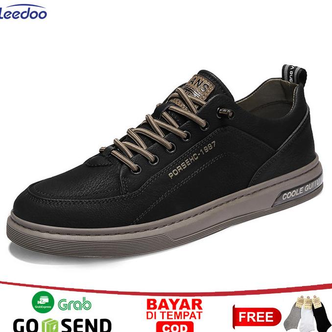 Leedoo Sepatu Casual Sneakers Pria Sepatu Formal Kulit Pria MC421