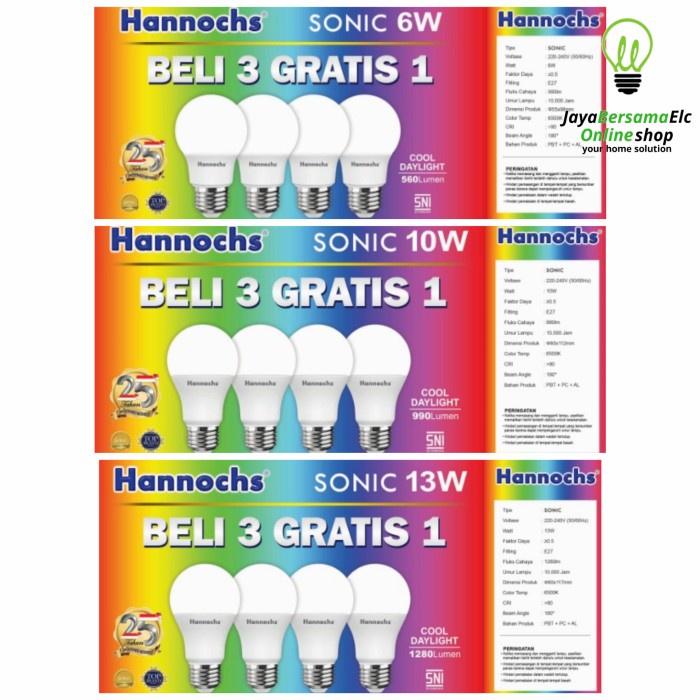 lampu led Lampu Led Bohlam Paket Hemat (BELI 3 GRATIS 1) HANNOCHS SONIC ORI - Paket Sonic 6w(Q8H6) bisa bayar ditempat COD lampu led motor beat lampu led motor lampu led motor depan lampu led motor beat fi lampu led motor beat depan I5A8 lampu led motor s