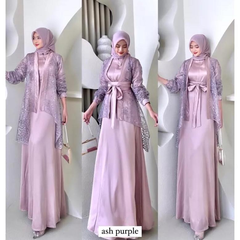 BIG SALE FUJI DRES SATU SET INNER OUTER KIMONO BRIDESMAID KONDANGAN WISUDA TERPERCAYA