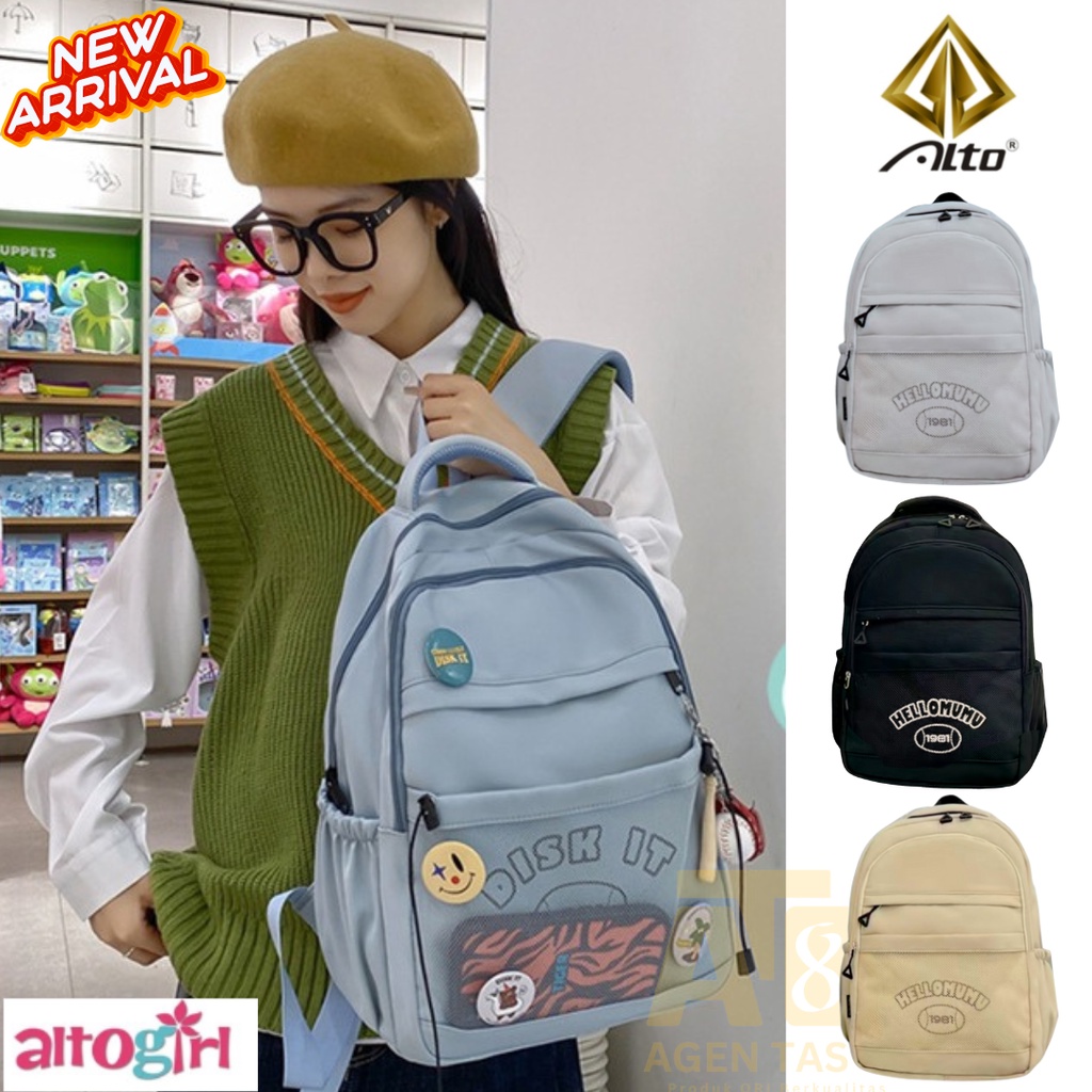 TAS RANSEL SEKOLAH WANITA KOREA IMPORT TAS SEKOLAH ANAK PEREMPUAN SD SMP SMA IMPOR ALTO ORI 09