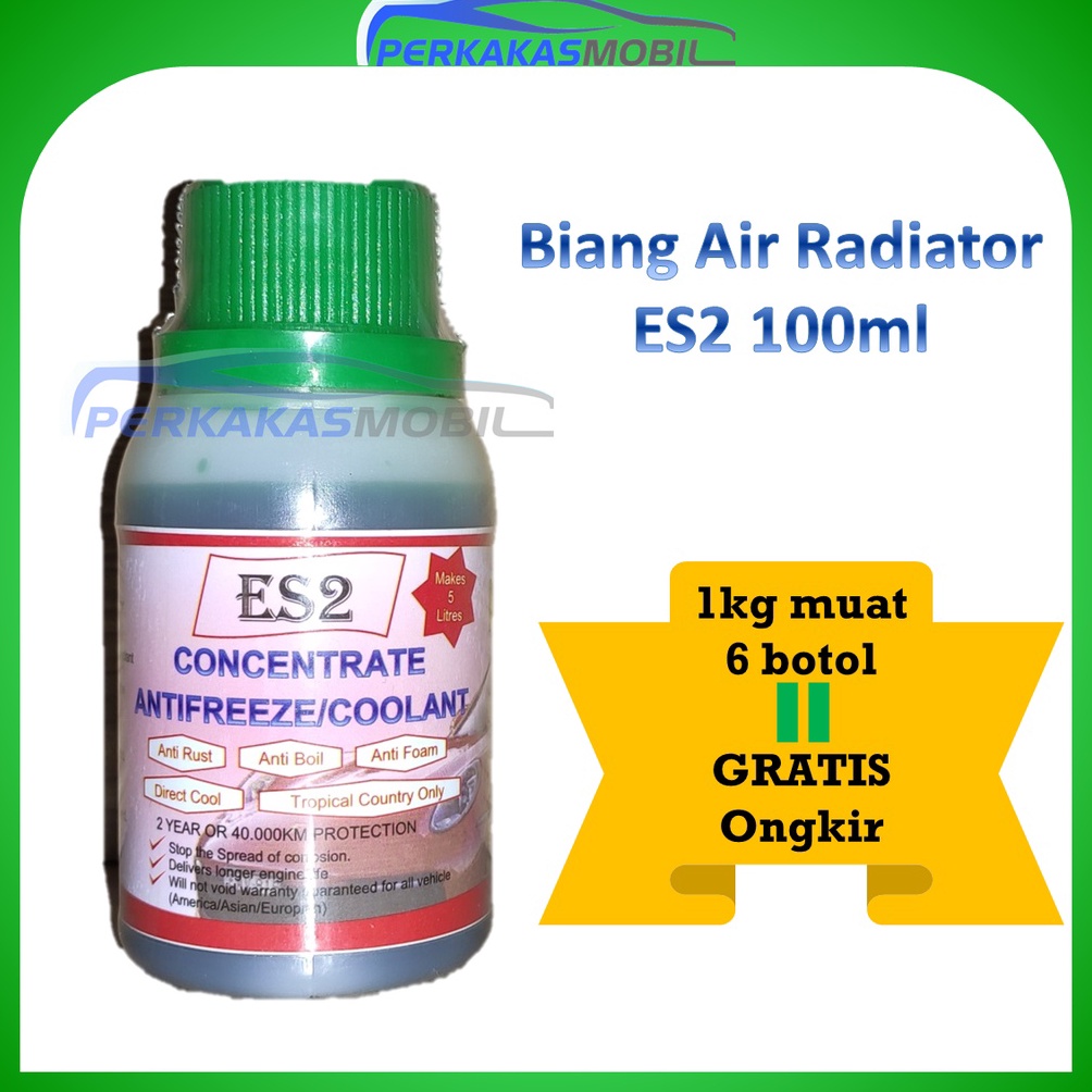 Ready stock ES2 Konsentrat Biang Air Radiator Hijau Coolant Mobil Motor Truk 9GP