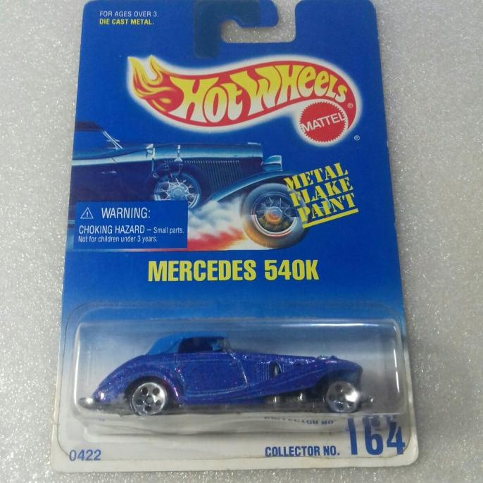 Hot Wheels Mercedes 540K. Blue Card 1991. Metal Flake Paint. Full Besi
