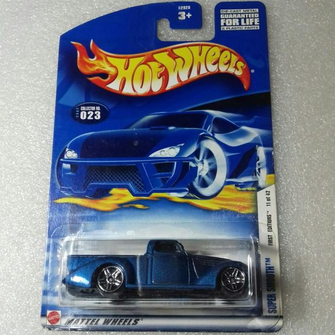 HOT WHEELS SUPER SMOOTH. BLUE US CARD FIRST EDITIONS. WARNA BIRU ANTIK