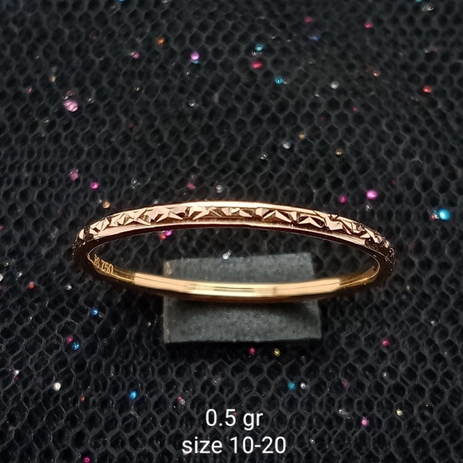 SubsidiX3j3I Cincin lidi Emas 17K kadar 750 - model lidi berat 0.5 gram - 1011