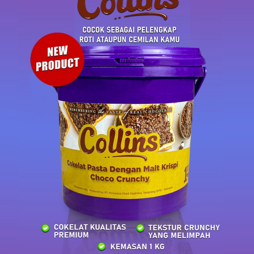 

[☞B☑1 M) Collins Pasta Dengan Malt Krispi Choco Crunchy 1 Kg PROMO HALAL -terviral❣!