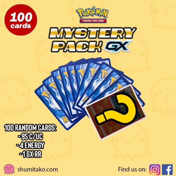 100 Kartu Pokemon TCG Cards Random Bulk Mystery Pack GX Guaranteed
