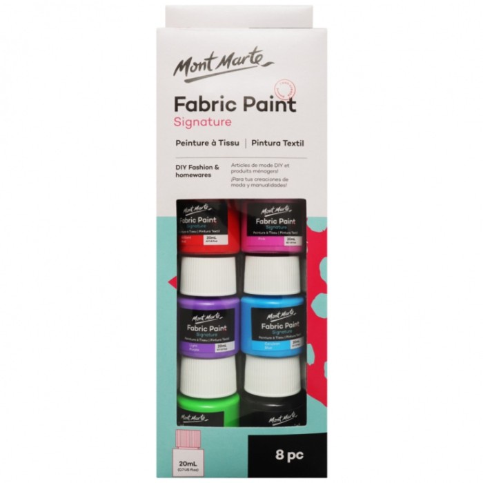 

MONT MARTE FABRIC PAINT SET 8PCS 20ML