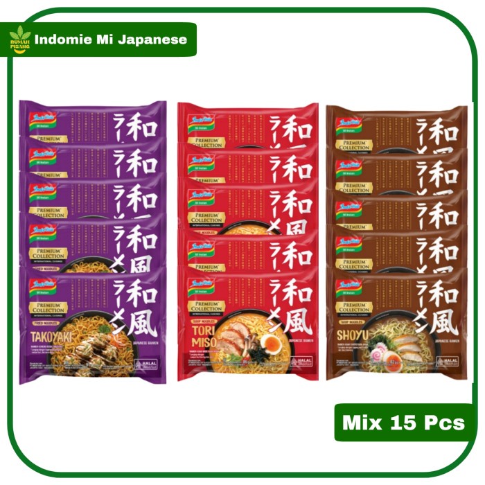 

Indomie Mie Instan Mi Premium Collection Ramen Japenese - Mix 15 Pcs