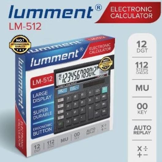 

!!!!!!] Kalkulator / Calculator 12 Digit 112 Steps Checks LUMMENT LM-512 BATAM