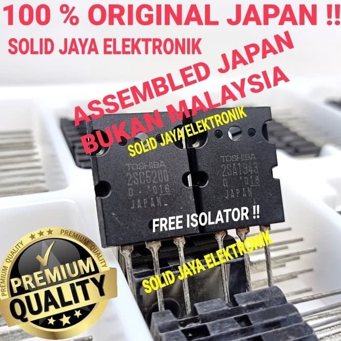 TREN TERBARU TRANSISTOR TOSHIBA 2SC5200 - 2SA1943 TR TOSHIBA 2SC 5200 2SA 1493 TRANSISTOR TR FINAL T