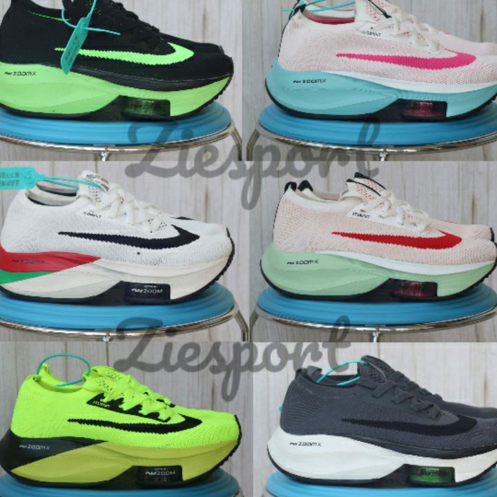 (I❣♡13.Y] Sepatu Running Nike Zoom alphafly next% Hitam/Hijau/Putih/ Shoes Quality✓✓✓ - amanaah♪