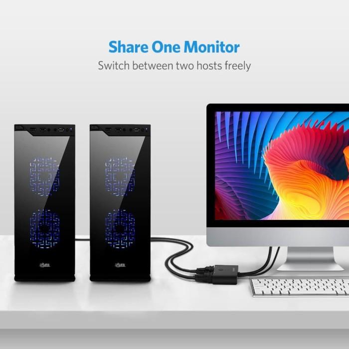 Ugreen Vga Switcher 2 Port. (2 Hosts In 1 Monitor)- ( 30711 )