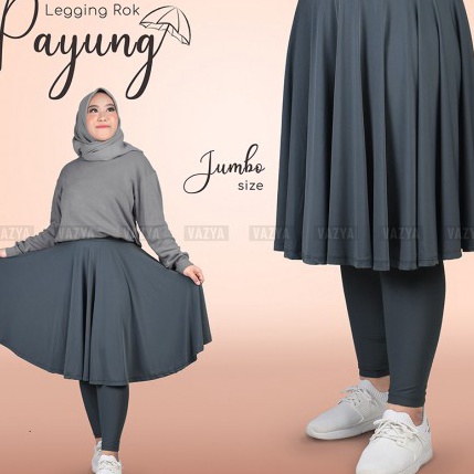 [L✮☑S.L) LEGGING ROK PAYUNG DEWASA JUMBO Celana Leging Wanita Ukuran Besar Olahraga Senam Joging Fit