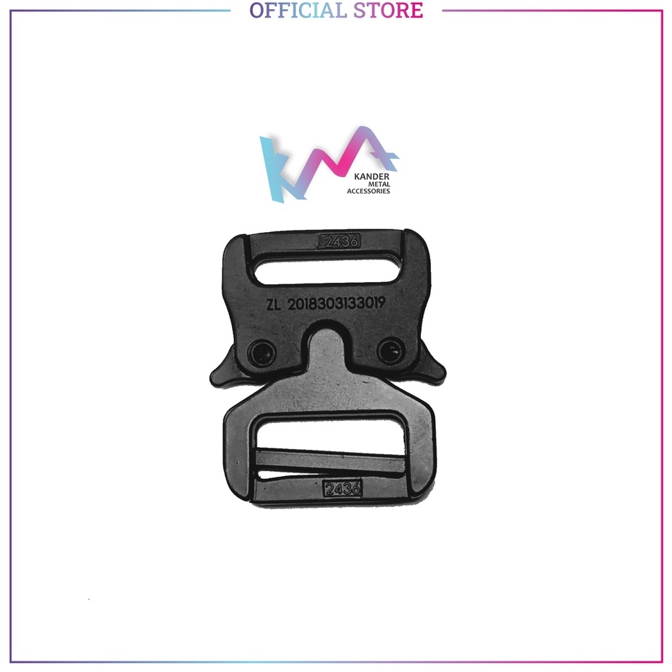 Termurah Cobra Buckle / Gesper Logam Metal Alloy Pengait Gesper / Sabuk Tactical Military 20 mm Type